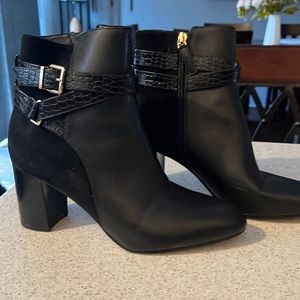 Black leather boots